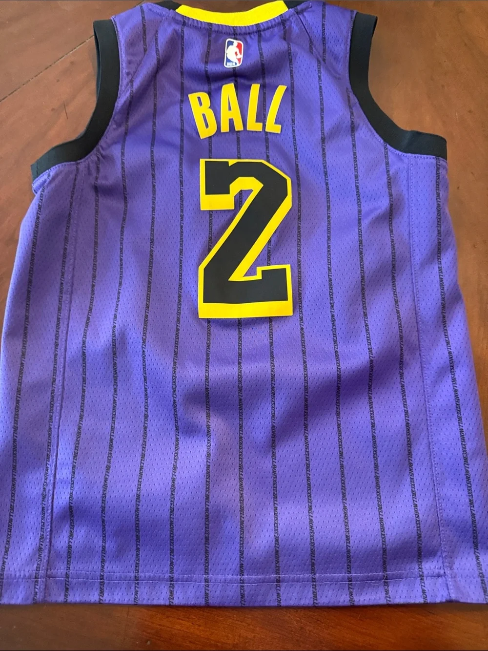 Nike Purple and Yellow Los Angeles Lakers #2 Ball Jersey youth small